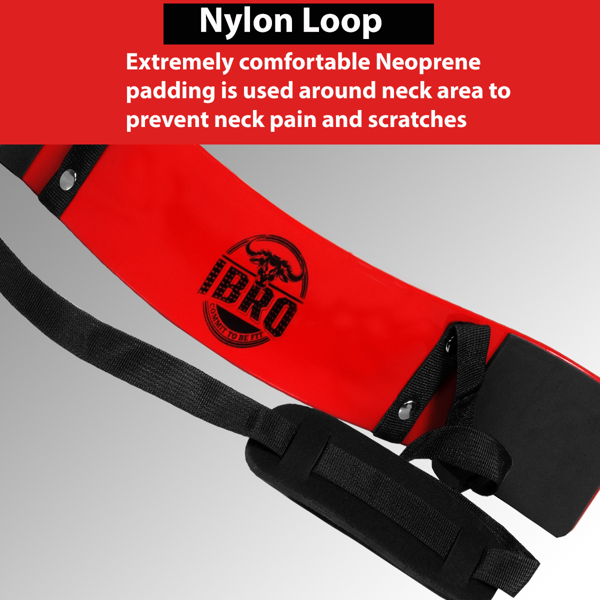 IBRO Curl Bar Arm Blaster for Biceps Triceps Forearms | Preacher Isolator Curls | Strength Muscle for Bodybuilding Gym Fitness Red
