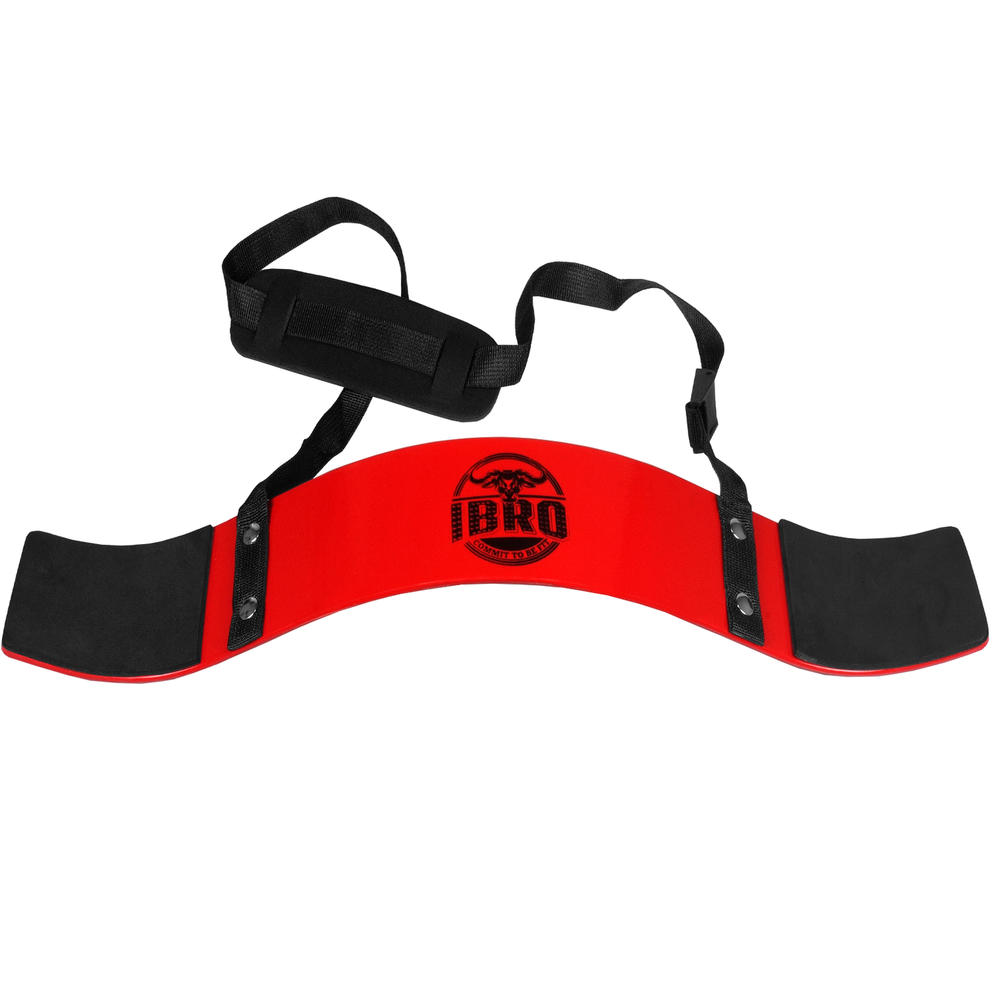 IBRO Curl Bar Arm Blaster for Biceps Triceps Forearms | Preacher Isolator Curls | Strength Muscle for Bodybuilding Gym Fitness Red