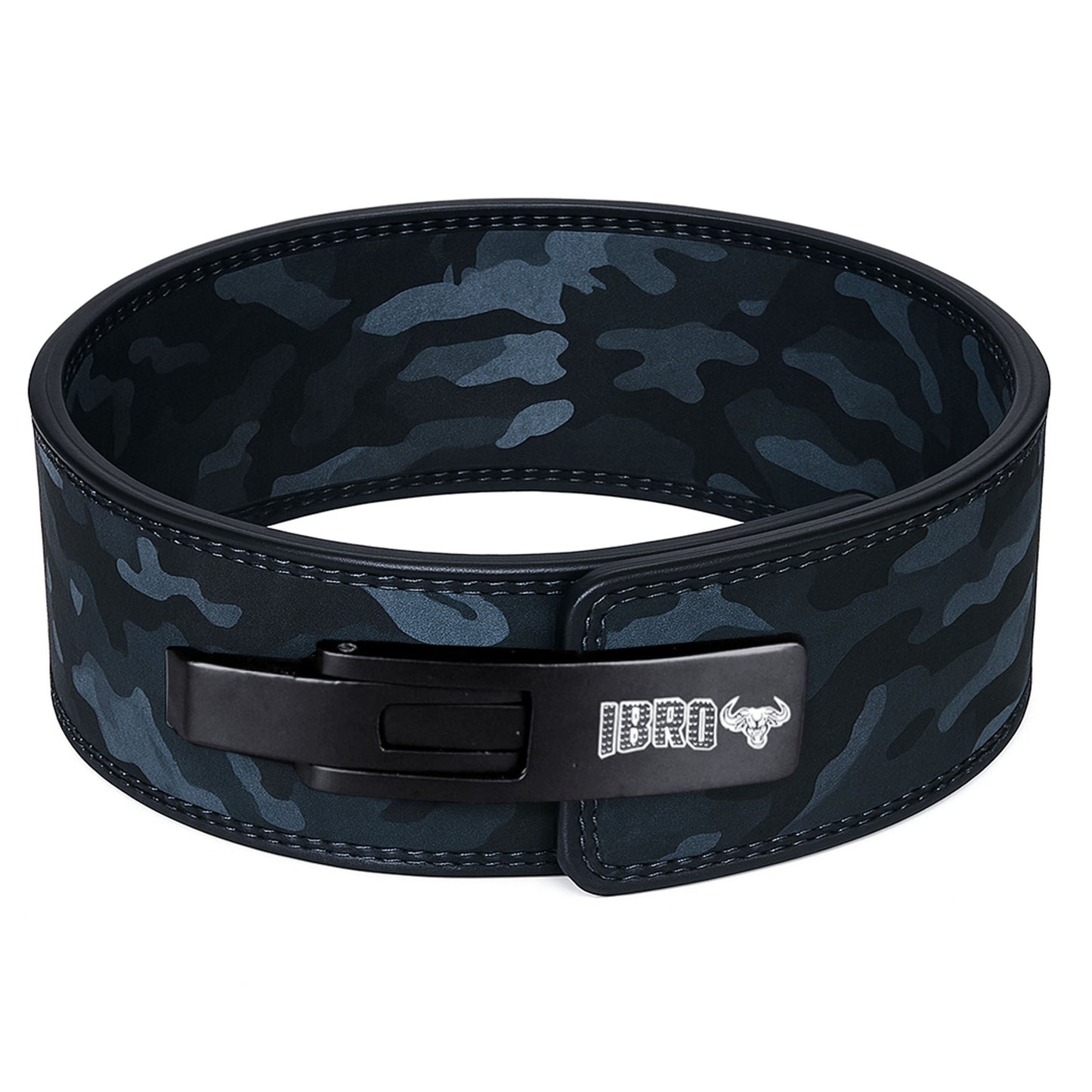 IBRO Powerlifting Lever Gym Belt Power 10MM Extreme Heavy Duty Genuine Leather Belt 10mm BlackCamo