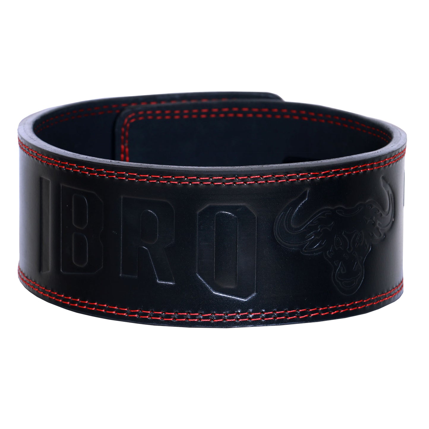 IBRO Powerlifting Weight Lifting Lever Gym Belt – 10MM Extreme Power Heavy Duty 100% Genuine Leather- Squat Deadlift Bodybuilding WeightLifting IPF Strongman for Men Women 10mm BlackRed