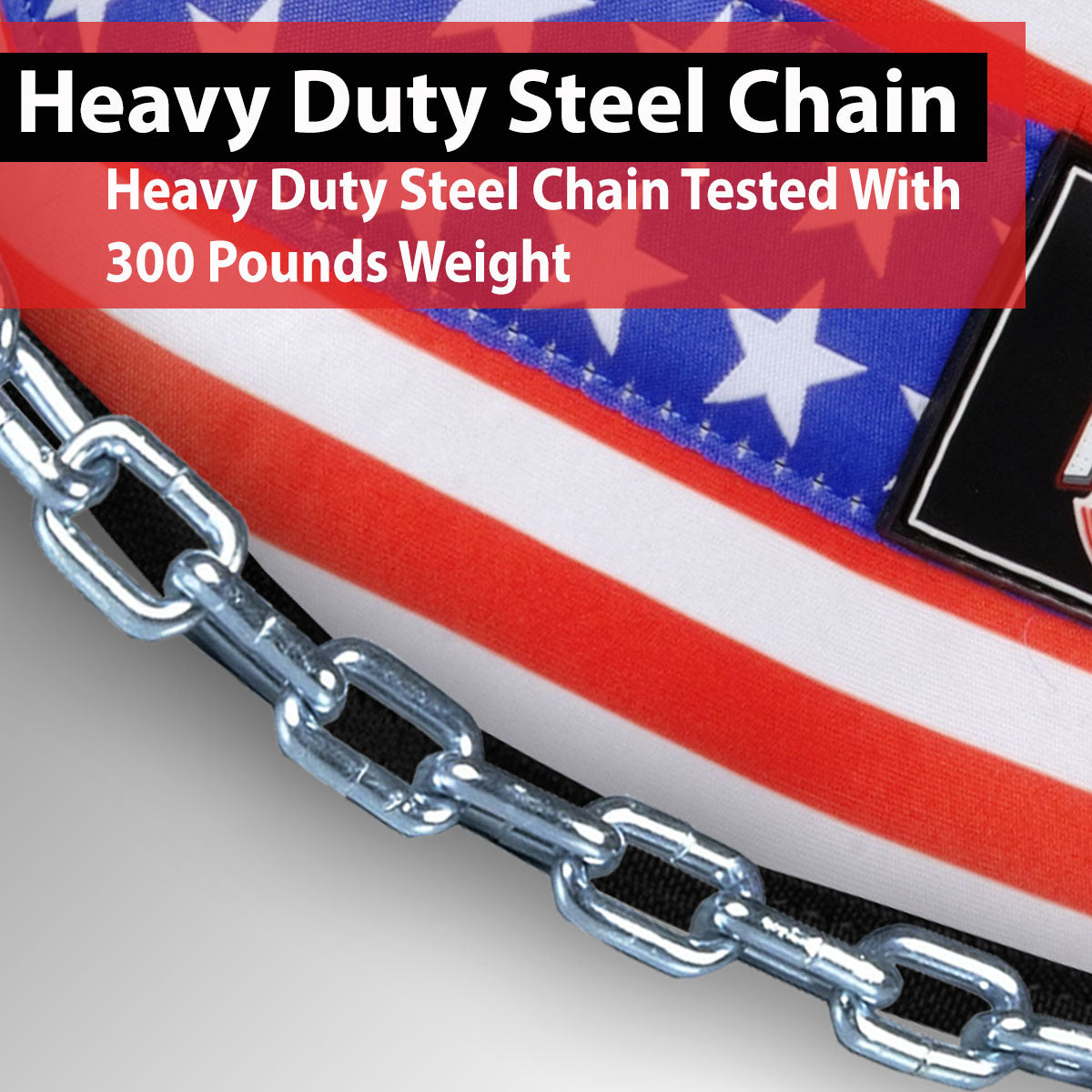 IBRO Advanced Fitness Dipping Belt with heavy Duty Long Steel Chain | Weighted Dips, Pullups, Bodybuilding, Weight Lifting | Neoprene Waist Support | for Men and Women Flag