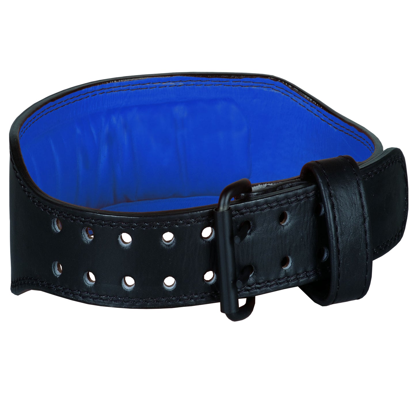 IBRO Premium Aniline 7MM Leather Weight Lifting Belt for Men Squats Deadlift Strength Training Bodybuilding Heavy Duty Steel Roller Buckle Comfortable Weightlifting Padded Lower Back Support BlackBlue