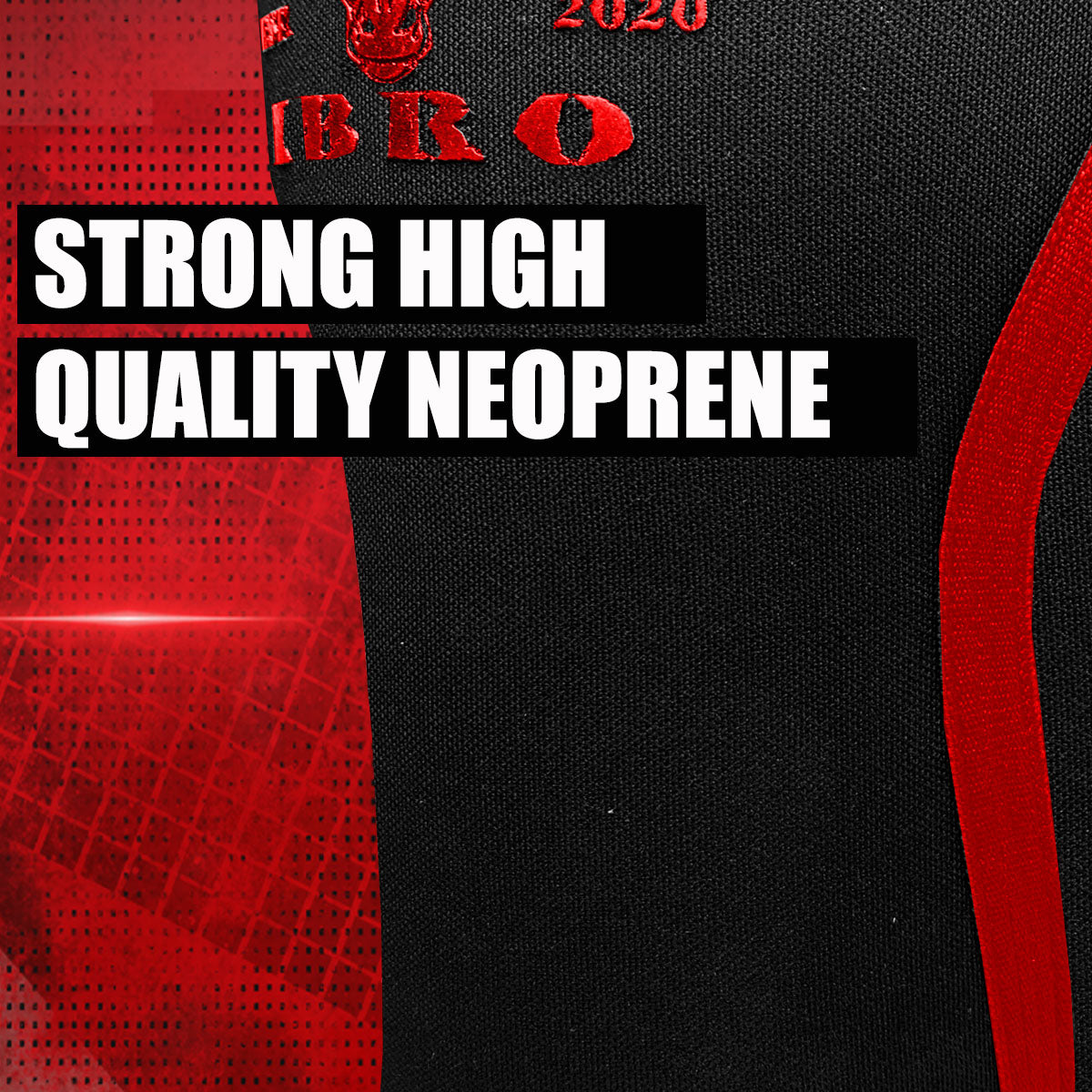 IBRO Premium 7MM Knee Sleeves (Pair) for Weightlifting & Powerlifting, Ultimate Compression Support & Injury Prevention - Squats, Deadlifts - for Men & Women, 1 Year Warranty, BlackRed