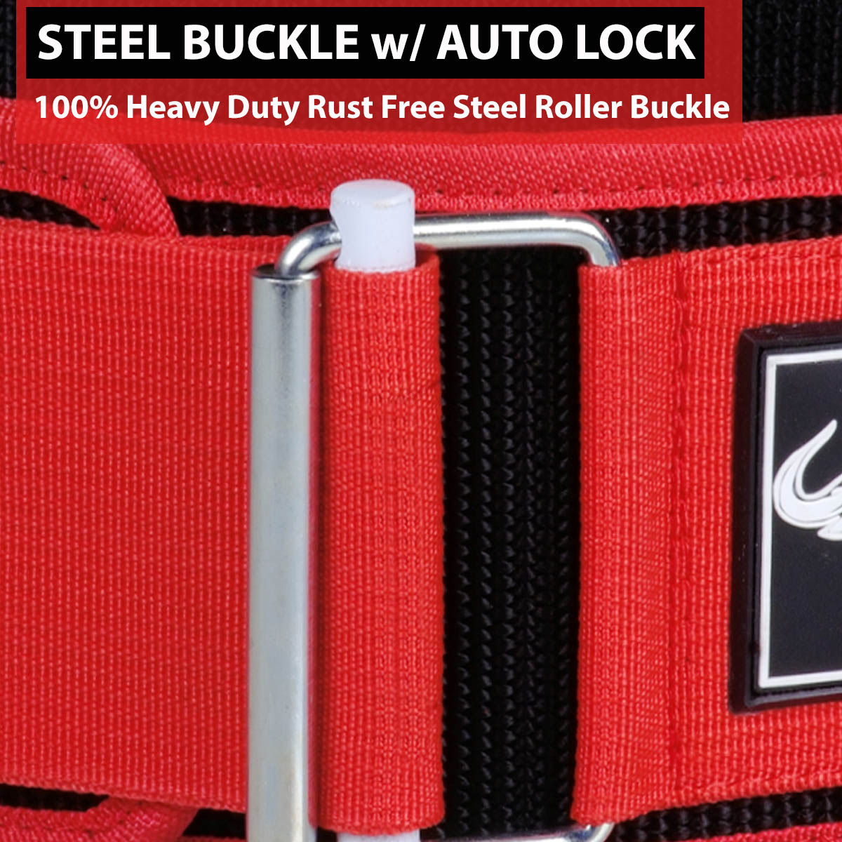 IBRO Quick Locking Premium Weight Lifting Belt Red