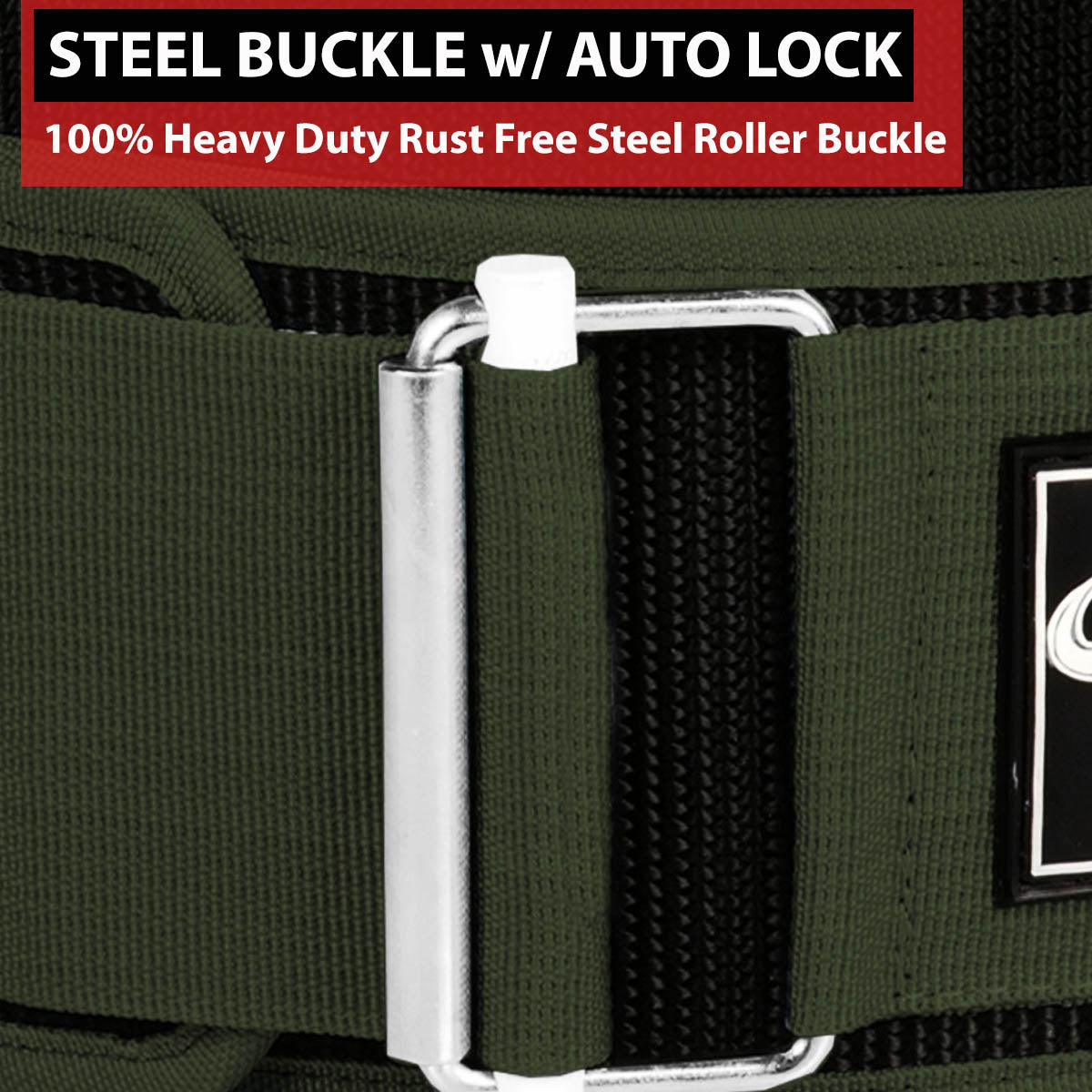 IBRO Quick Locking Premium Weight Lifting Belt Green