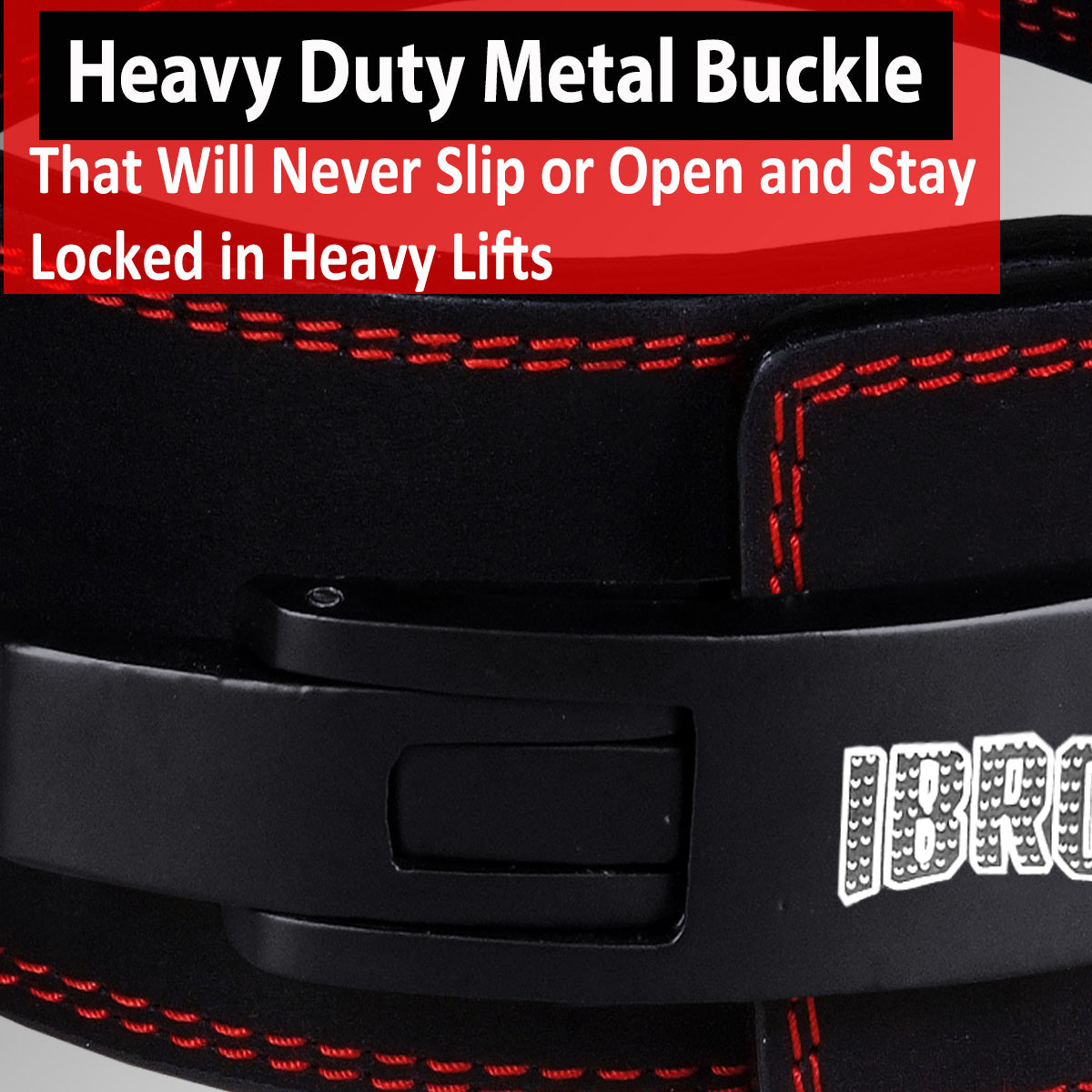 IBRO Powerlifting Lever Gym Belt  Power 8MM Extreme Heavy Duty Genuine Leather Belt 8mm AllBlack