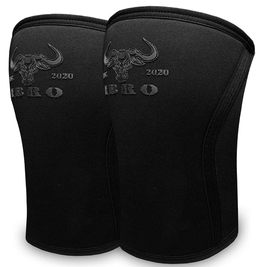 IBRO Premium 7MM Knee Sleeves (Pair) for Weightlifting & Powerlifting, Ultimate Compression Support & Injury Prevention - Squats, Deadlifts - for Men & Women, 1 Year Warranty, Black