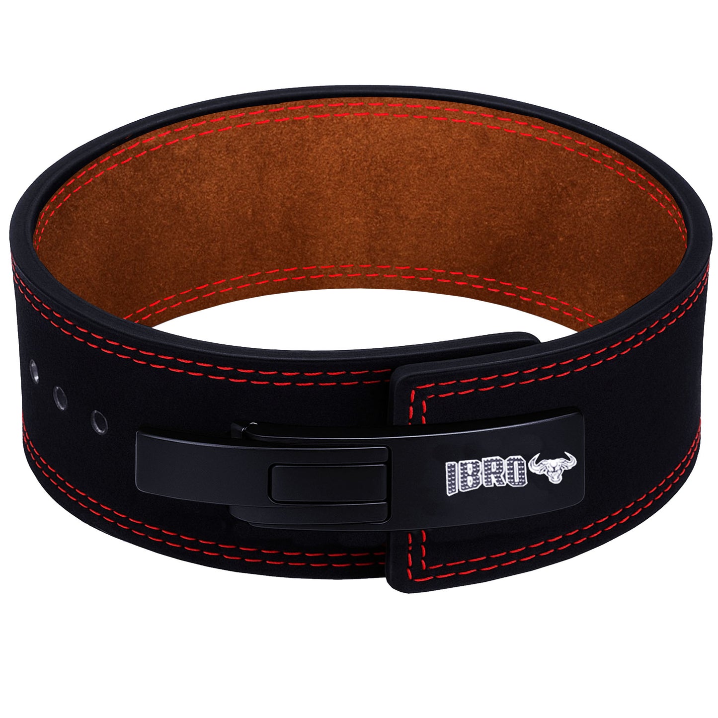 IBRO Powerlifting Lever Gym Belt  Power 10MM Extreme Heavy Duty Genuine Leather Belt 10mm BlackTan