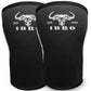 IBRO Premium 7MM Knee Sleeves (Pair) for Weightlifting & Powerlifting, Ultimate Compression Support & Injury Prevention - Squats, Deadlifts - for Men & Women, 1 Year Warranty, BlackWhite