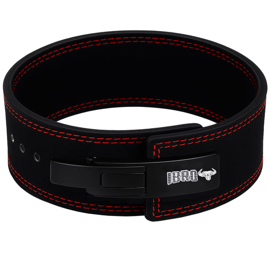 IBRO Powerlifting Lever Gym Belt  Power 8MM Extreme Heavy Duty Genuine Leather Belt 8mm AllBlack