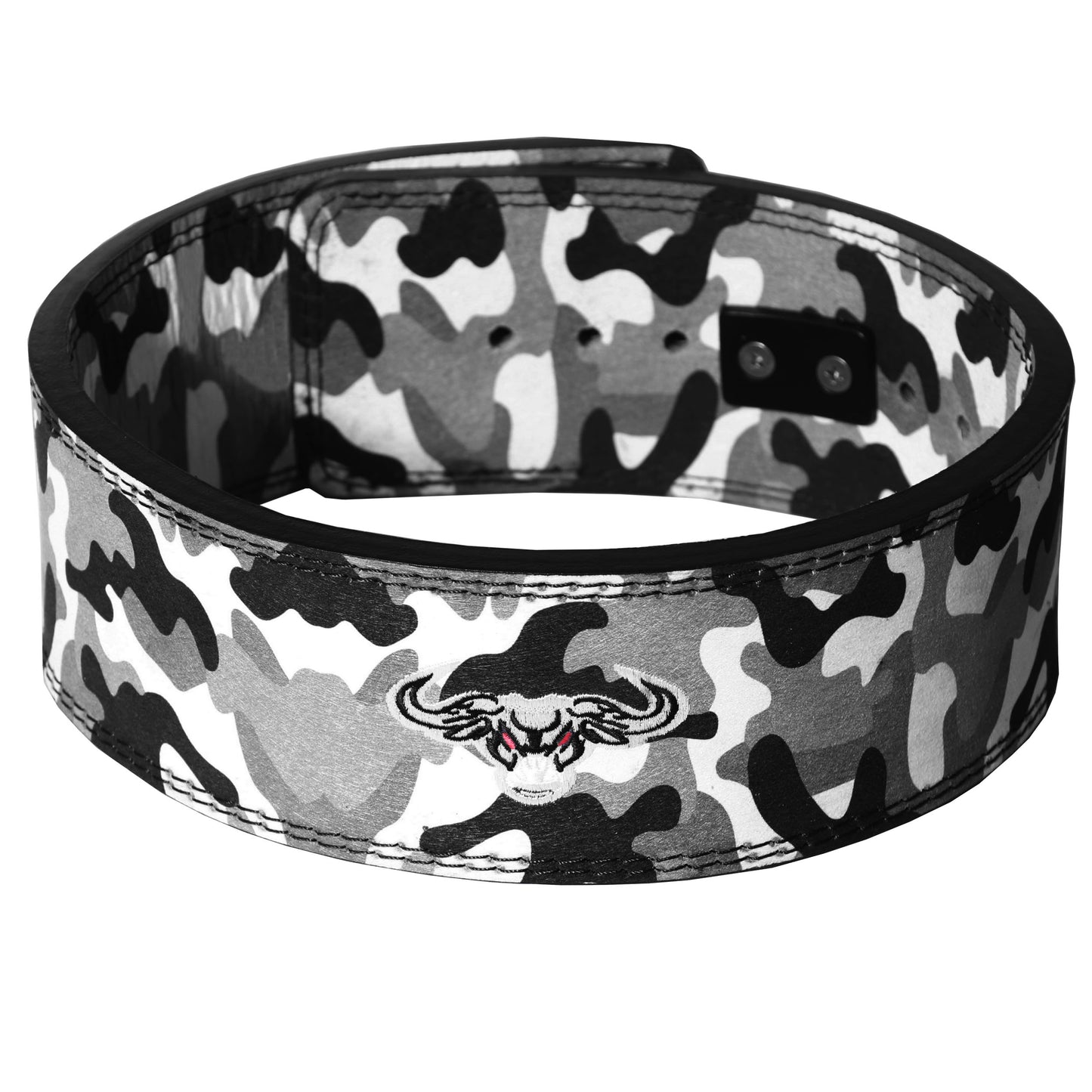 IBRO Powerlifting Lever Gym Belt  Power 10MM Extreme Heavy Duty Genuine Leather Belt 10mm GreyCamo