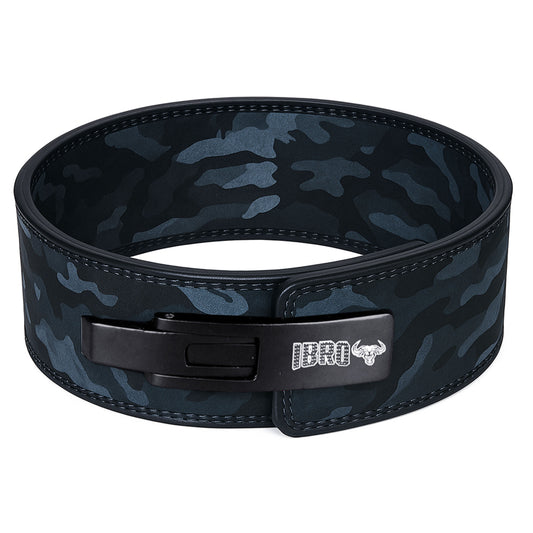 IBRO Powerlifting Lever Gym Belt  Power 10MM Extreme Heavy Duty Genuine Leather Belt 10mm BlackCamo