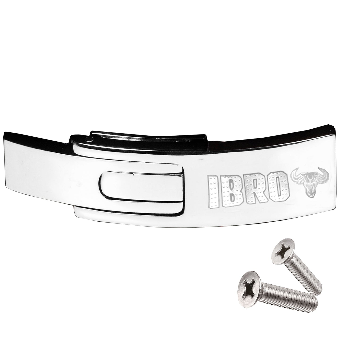 IBRO Heavy Duty Replacement Lever Buckle for 10MM Weight Lifting and Powerlifting Belt - Rust Free Fits All Brands Silver