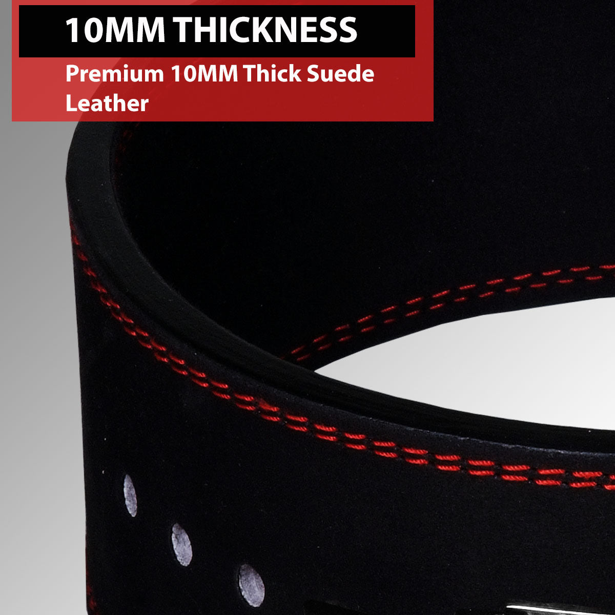 IBRO Powerlifting Lever Gym Belt  Power 10MM Extreme Heavy Duty Genuine Leather Belt 10mm Black
