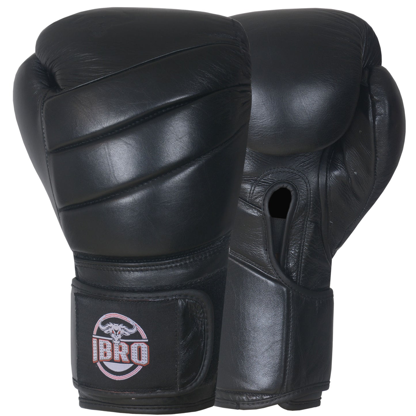 IBRO Iconic PRO Leather Boxing Training Gloves Black