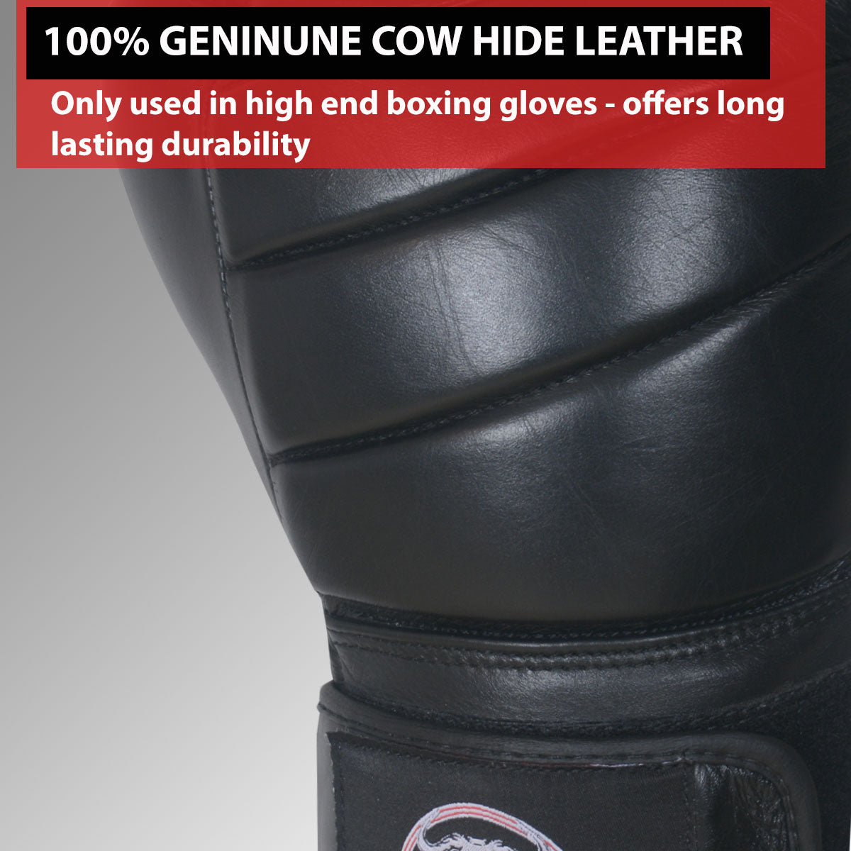 IBRO Iconic PRO Leather Boxing Training Gloves Black