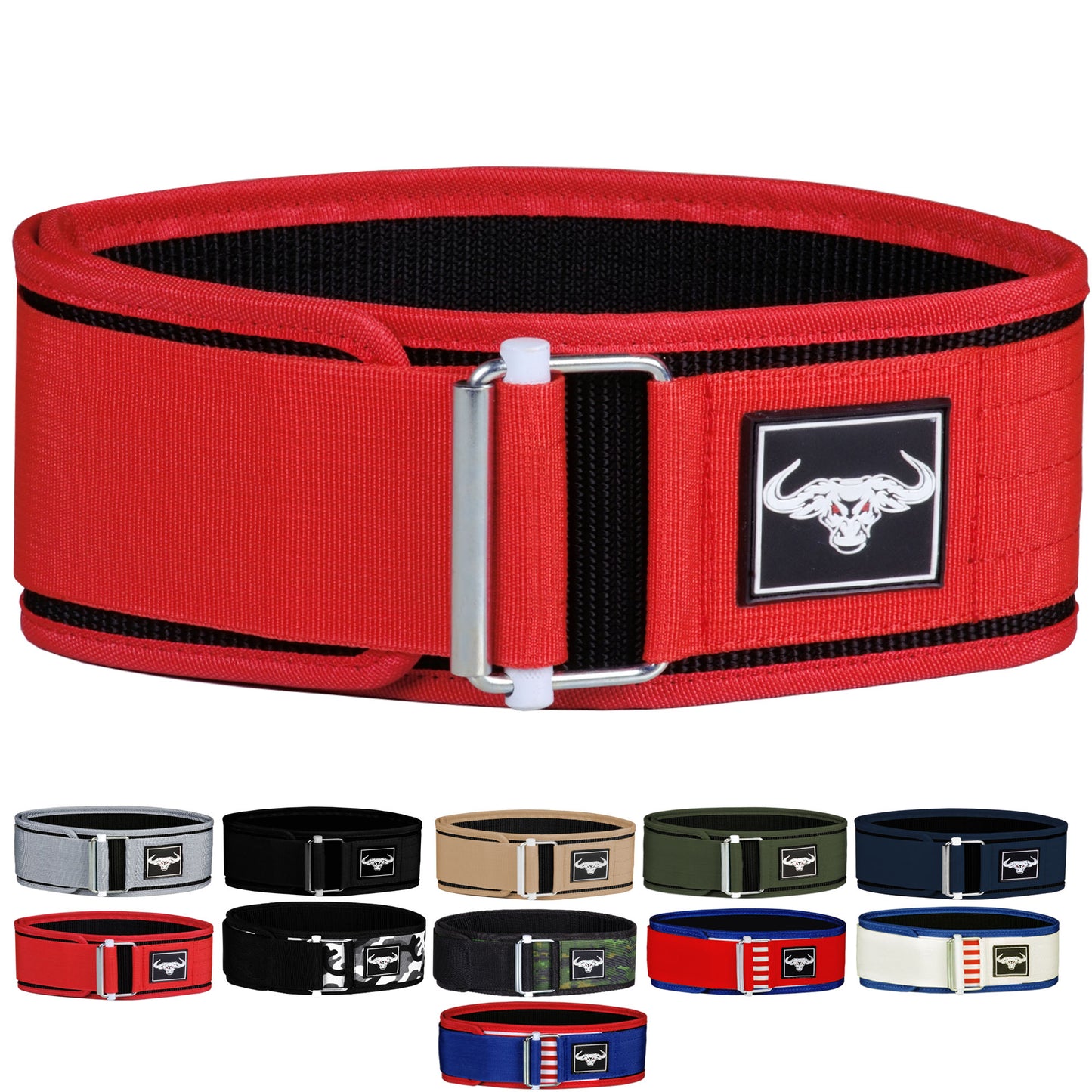 IBRO Quick Locking Premium Weight Lifting Belt Red