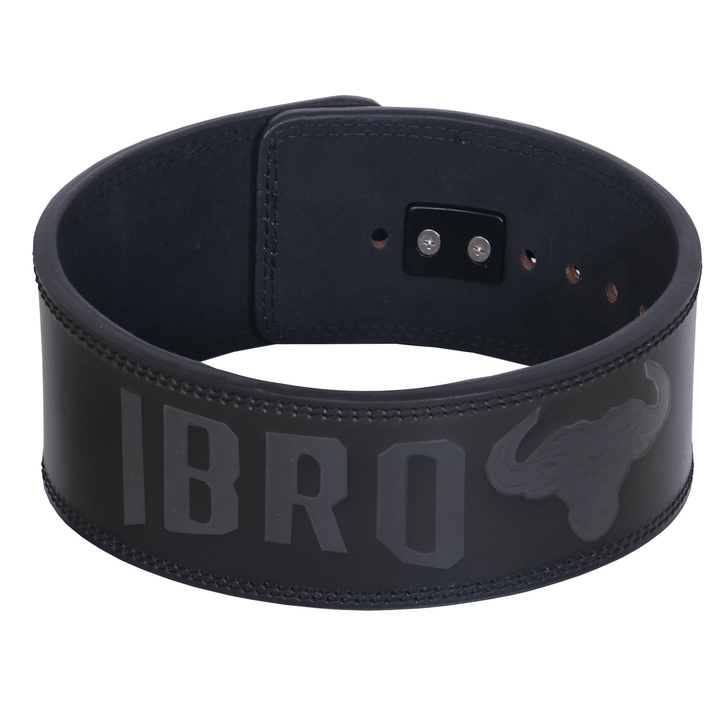 IBRO Powerlifting Lever Gym Belt ? Power 10MM Extreme Heavy Duty Genuine Leather Belts - Squats Deadlifts Bodybuilding Weight Lifting IPF Power Lifting Strongman for Men 10mm AllBlack