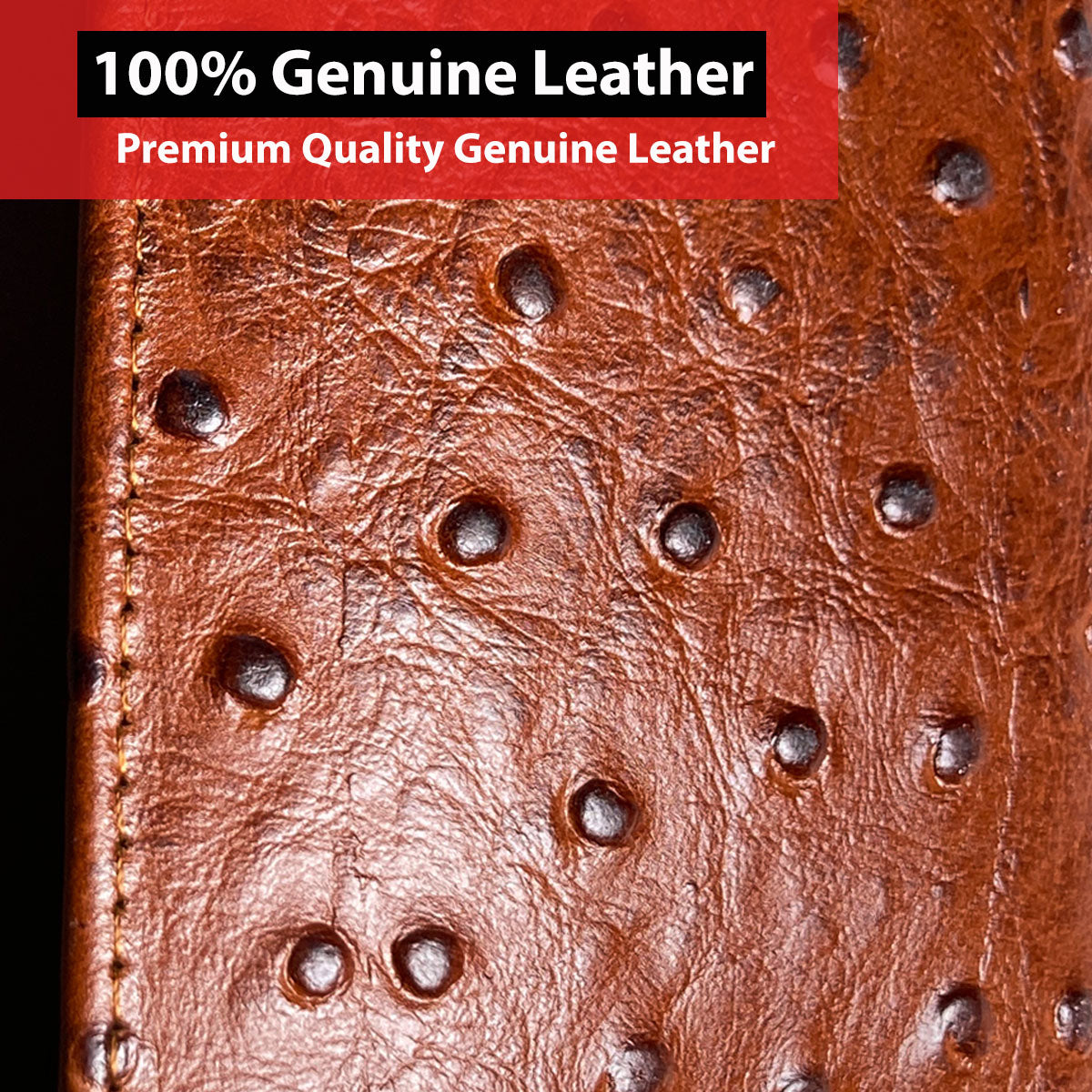 IBRO Motorcycle Chain Wallet for Men – 100% Natural Genuine Leather, Long Trifold RFID Blocking, Credit Card Money Organizer - Men’s Trucker Biker